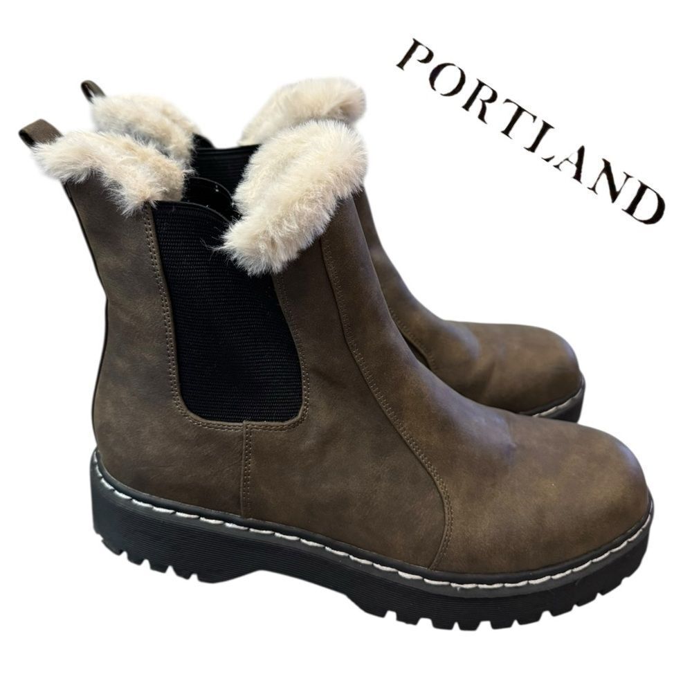 Portland Boot Company Brown Helena Pohel Pull-on Ankle Boots Booties 11